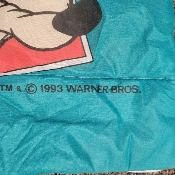Vintage 90s Warner Bros Looney Tunes Sleeping Bag 1993 Bugs Taz Daffy Yosemite - Picture 13 of 15